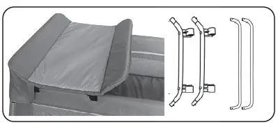 FUFU GAGA WFKF180057-01 Black Baby Crib Adjustable Infant Bassinet Bed Playpen 11