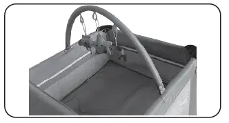 FUFU GAGA WFKF180057-01 Black Baby Crib Adjustable Infant Bassinet Bed Playpen 12