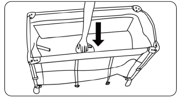 FUFU GAGA WFKF180057-01 Black Baby Crib Adjustable Infant Bassinet Bed Playpen 26