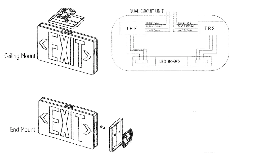 eTUNDRA-CXT-01-120R LED-Lighted-Exit-Sign-fig2