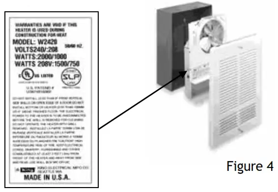 King W2405-I-W W Fan Force Electric Space Heater - fig5