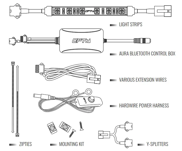 OPT7 B07P5KPV4D AURA PRO Motorcycle LED Light Kit
