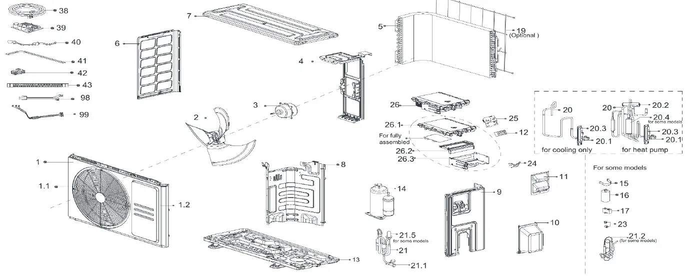 breeze33 BZ33-HP18OUT2-G2-C Mini Split Air Conditioner 01