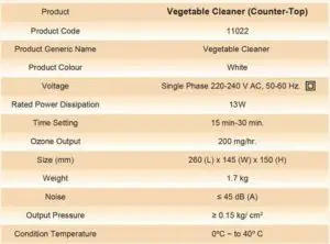 FIG 21 Technical Specifications