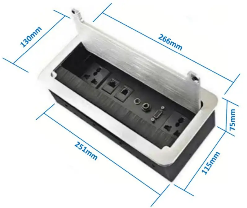 MuxLab 500610 Table Top Panel Black - Dimensions