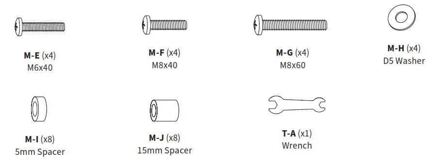 VIVO MOUNT - PACKAGE CONTENTS tol 2