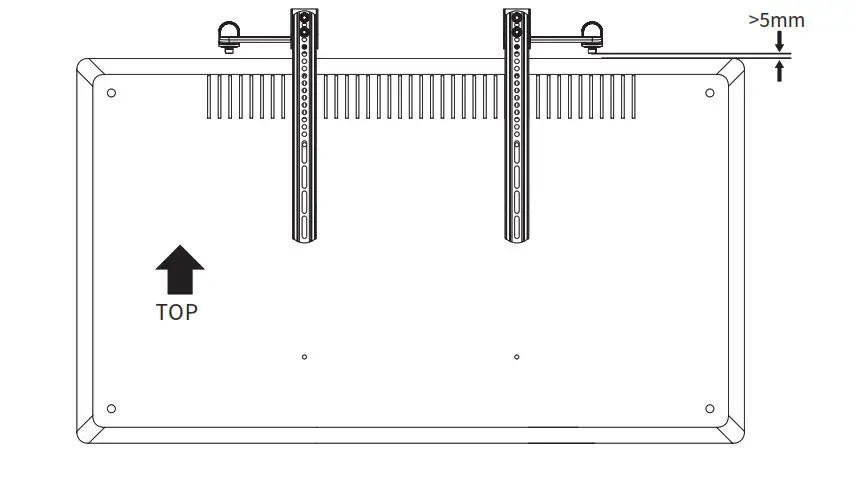 VIVO MOUNT - above the top edge of the TV 2