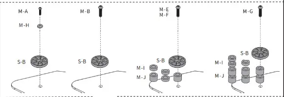 VIVO MOUNT - and Spacers (M-I, M-J) if needed.