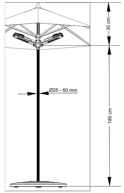Leuchten Direkt 99513 18 Lights and Lamps for House and Garden - Minimum distances to be observed 1