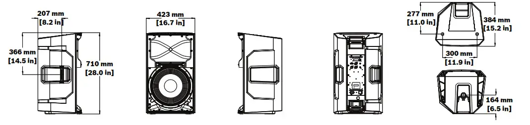 Electro-Voice ELX200-15P 15 2-Way Powered Speaker - Full-Range loudspeaker amplifier panel 2