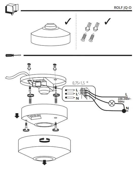 Kanlux ROLF JQ-O MW Motion Sensor - fig1