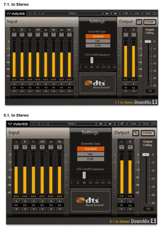 WAVES DTS Neural DownMix - 7.1. to Stereo