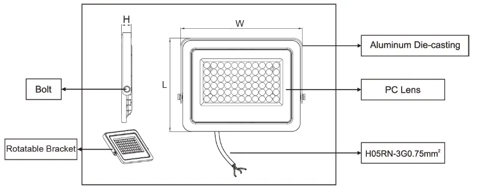 HOFTRONIC 5420436 Beam LED Floodlight - fig 1