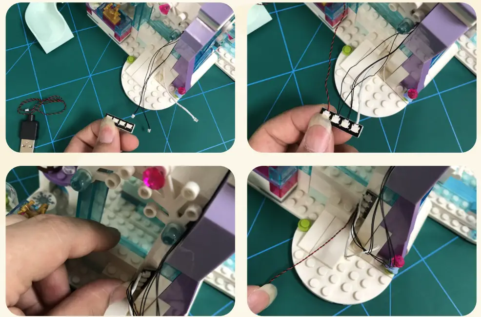 GAME OF BRICKS Light Kit for Elsa’s Magical Ice Palace 43172 - fig 3