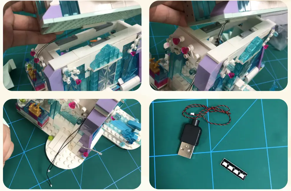 GAME OF BRICKS Light Kit for Elsa’s Magical Ice Palace 43172 - fig 4