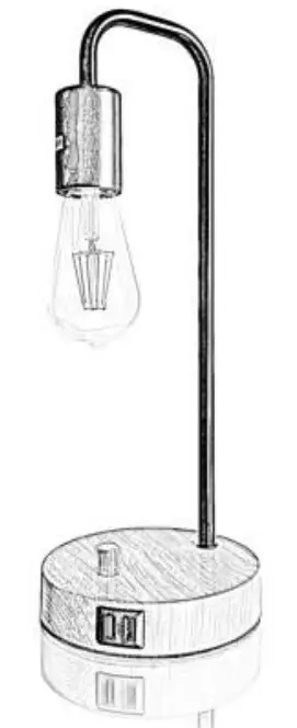 Lumefy LED Desk lamp with 2 USB ports