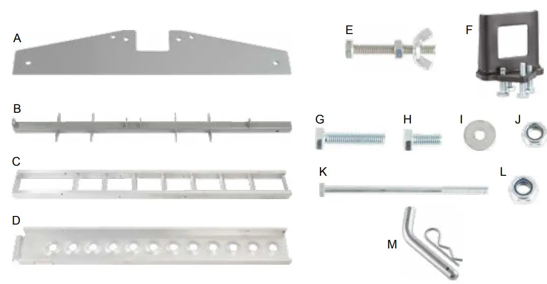 BLACK WIDOW AMC 600 2 Aluminum Double Motorcycle Carrier - PARTS