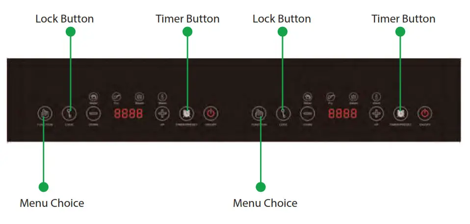 nutrichef PKSTIND48 Dual Induction Cooktop Digital Display - laptop