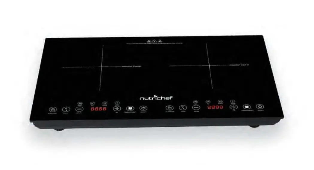 Nutrichef Pkstind48 Dual Induction Cooktop Digital Display User Manual