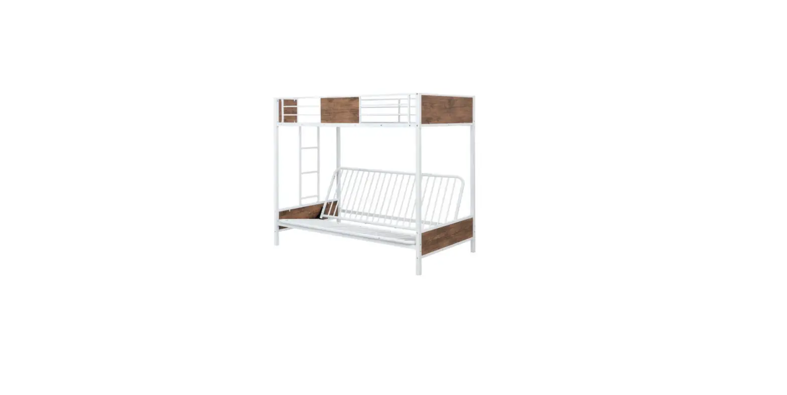 Gojane Lp000196lwyaak Twin-over-full Metal Futon Bunk Bed Frame With Guardrails And Ladder Instruction Manual
