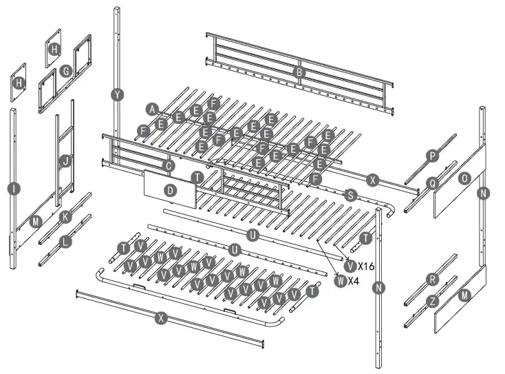 GOJANE-LP000196LWYAAK-Twin-Over-Full-Metal-Futon-Bunk-Bed-Frame-with-Guardrails-and-Ladder-FIG1