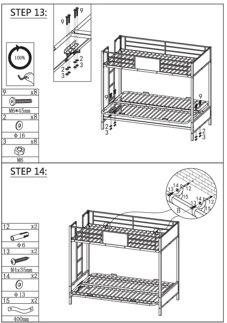 GOJANE-LP000196LWYAAK-Twin-Over-Full-Metal-Futon-Bunk-Bed-Frame-with-Guardrails-and-Ladder-FIG10