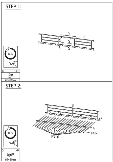 GOJANE-LP000196LWYAAK-Twin-Over-Full-Metal-Futon-Bunk-Bed-Frame-with-Guardrails-and-Ladder-FIG4