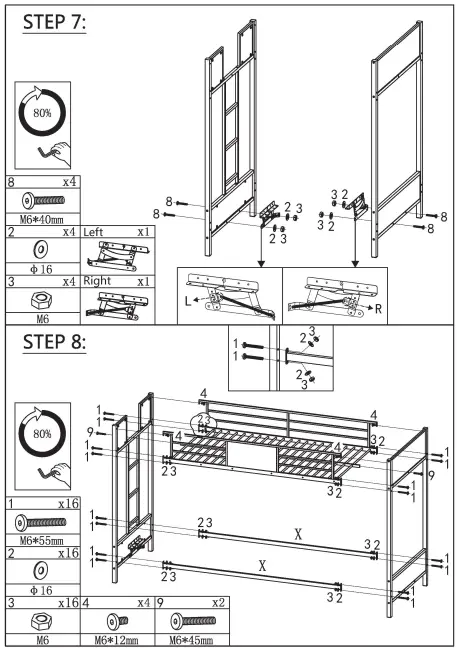 GOJANE-LP000196LWYAAK-Twin-Over-Full-Metal-Futon-Bunk-Bed-Frame-with-Guardrails-and-Ladder-FIG7