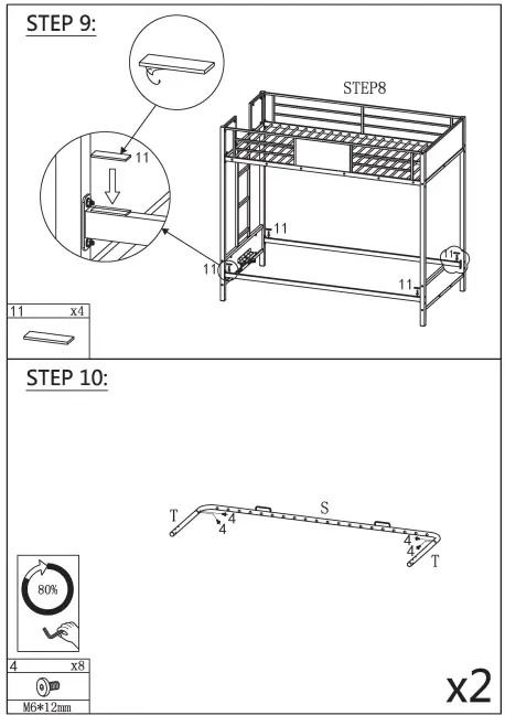 GOJANE-LP000196LWYAAK-Twin-Over-Full-Metal-Futon-Bunk-Bed-Frame-with-Guardrails-and-Ladder-FIG8