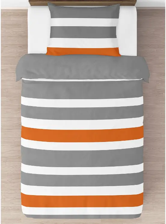 Lorelli-0750210-Bedding-Set-4-pcs-Ranfors-Gray-Stripe-PRO