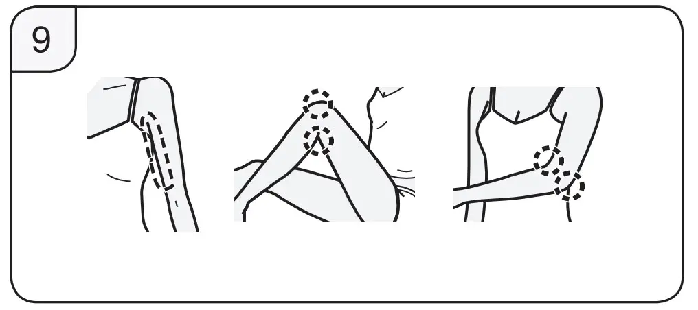 Areas suitable for epilating