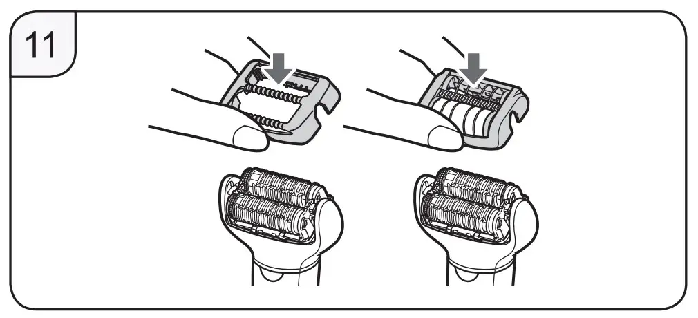 Attach the fast cap or gentle cap for legs arms