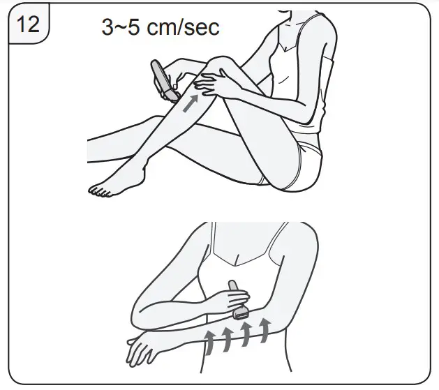 Slowly move flow of hair