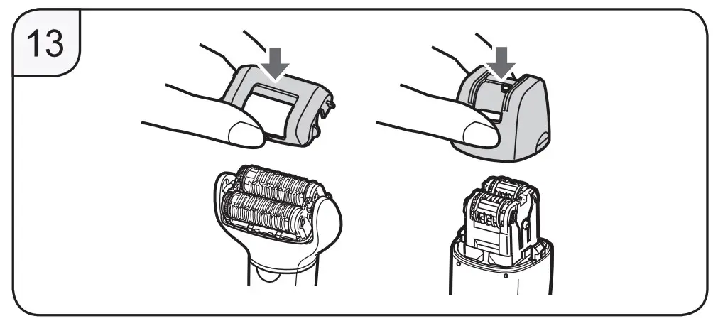 Attach the fast cap or gentle cap for legs arms