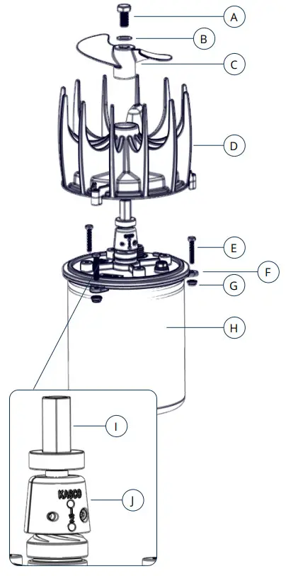 KASCO 824405 AquatiClear CIRCULATOR - PARTS OVERVIEW