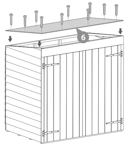 Forest Garden DIP Treated Overlap Pent 3X5 Double Door Storage - fig21.