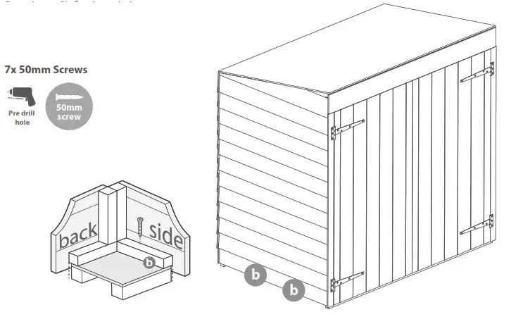 Forest Garden DIP Treated Overlap Pent 3X5 Double Door Storage - fig21