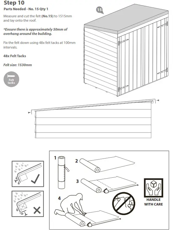 Forest Garden DIP Treated Overlap Pent 3X5 Double Door Storage - fig25