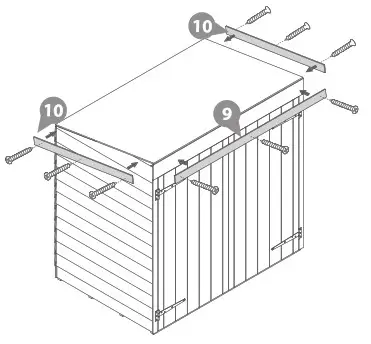 Forest Garden DIP Treated Overlap Pent 3X5 Double Door Storage - fig28
