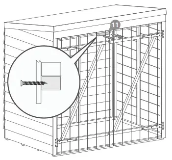Forest Garden DIP Treated Overlap Pent 3X5 Double Door Storage - fig30