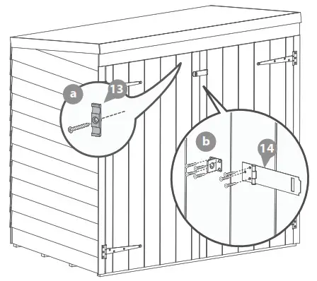 Forest Garden DIP Treated Overlap Pent 3X5 Double Door Storage - fig32