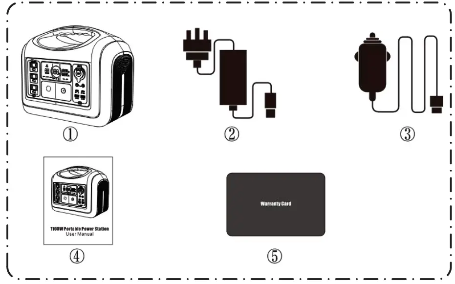 OUPES 1200W Portable Power Station - fig 1