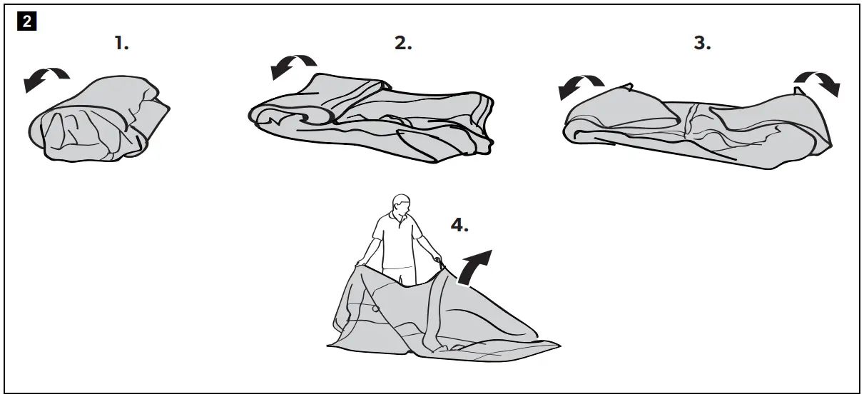 Setting up the awning tent