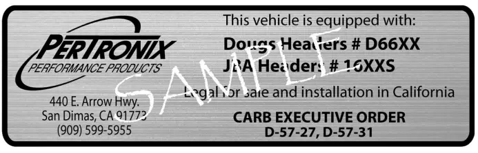 JBA PERFORMANCE EXHAUST 1683S 2015-20 Ford F-150 5.0 V8 Cat4Ward Headers - warning.