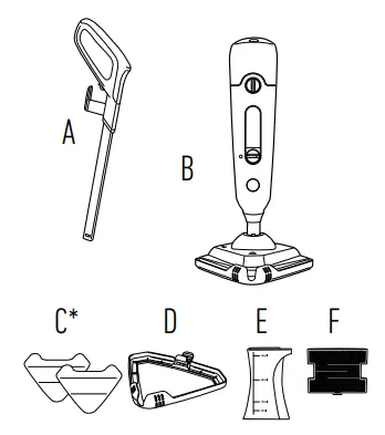 Hoover WH22100 Steam Mop - CARTON CONTENTS