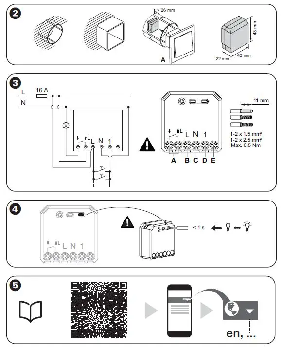 Schneider Electric CCT5011-0002 Wiser Micro Module Light Switch-fig-2