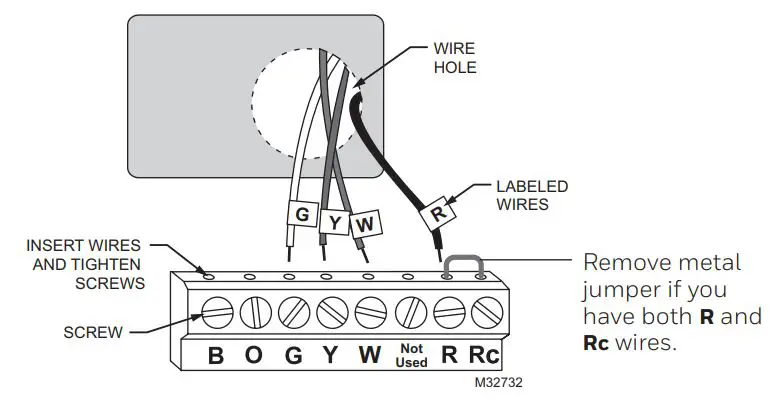 Honeywell Home RTH111 Series Non-Programmable Thermostat Owner’s Manual - Connect Wires