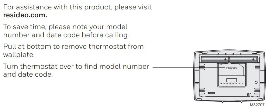 Honeywell Home RTH111 Series Non-Programmable Thermostat Owner’s Manual - Customer assistance