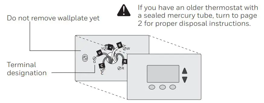 Honeywell Home RTH111 Series Non-Programmable Thermostat Owner’s Manual - Remove Old Thermostat