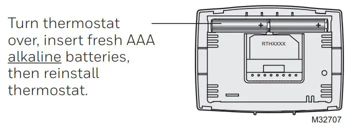 Honeywell Home RTH111 Series Non-Programmable Thermostat Owner’s Manual - Turn thermostat over